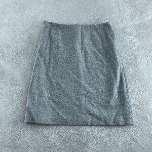 Kate Hill Womens Gray Woolmark Blend Skirt Size 12  5161